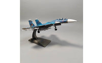 High-Fidelity Simulation 1:100 Scale Su-33 Fighter Jet Model Foldable Wings Russian Navy Su-33 Diecast Model Opening Canopy Carrier-Based Fighter Jet Model Rolling Wheels for Aviation Fans