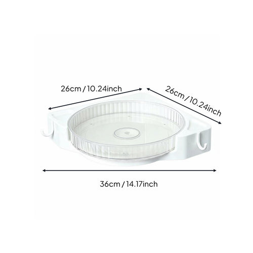 Bathroom Corner Organizer Large Capacity Wall Mounted Rotating Tray Shelf Side