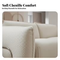Highspine Straight Sofa Modernist Design Couch French Retro aesthetic Living Room Furniture for Homestay Owners, Homeowners, Guest House, Lounge Area, Lobby
