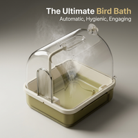 Automatic Bird Bath Tub, Circulating Faucet USB Electric Pet Water Cycle Bath Tub for Parrot Cage, S - Image 9