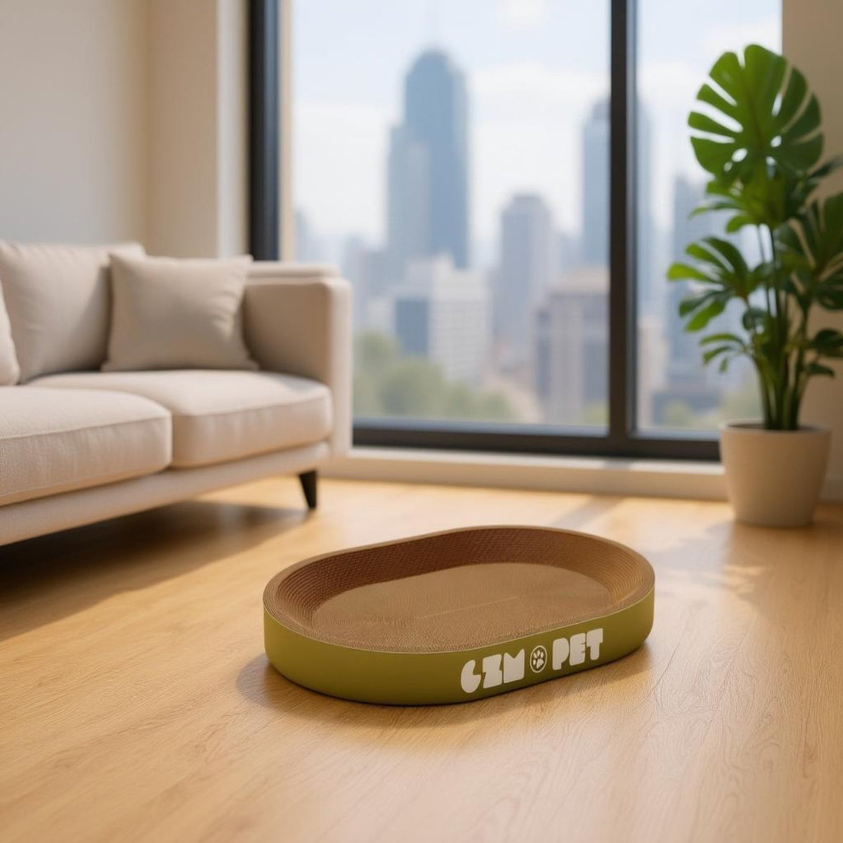 Round Cat Scratcher Toy Corrugated Cat Bed Catnip