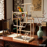 Parrot Activity Center Climbing Ladder Parrot Playstand Multitiered for Indoor