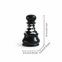 Ceramic Chess Storage Jar Dustproof Chess Piece Container Glossy Finish Ceramic Swab Holder for Vanity