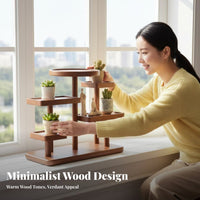 Multi-Tiered Plant Shelf Stepped Shape Home Decor Unrestricted Standing