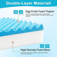 Egg Crate Foam Chair Cushion for Back Relief, Office, Recliner, Wheelchair, Car