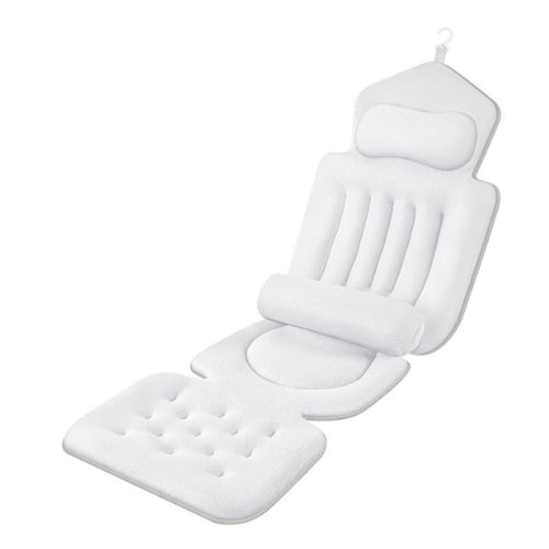 Bathtub Pillow Support Waterproof Full Body Bath Mat with Softly Padded Bath Cushion with Headrest for Adults