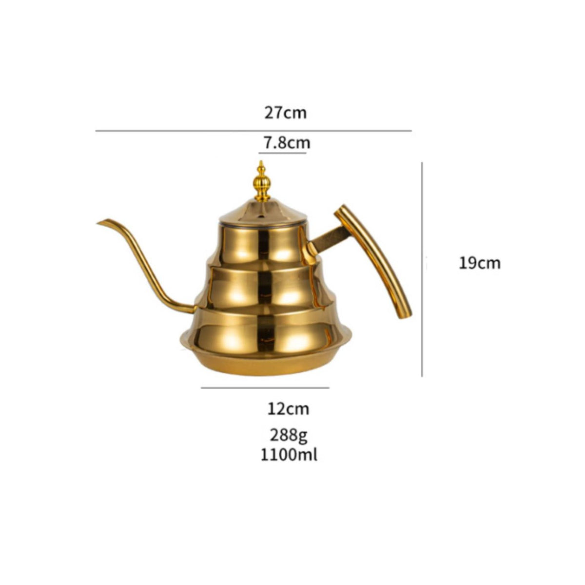 Steel Teapot with Strainer Easy to Clean Stainless Steel Teapot Rust-Resistant