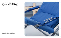 Adjustable Padded Recliner Foldable Lounge Chair Sturdy Frame for Home, Students