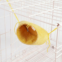 Gold Ingot Hamster Hide and Hamster Bed, Thermal Windproof Short Plush Winter Shelter, Hanging or Floor Standing Shelter, 19 x 14 x 10 cm