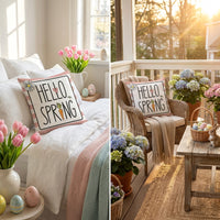 Easter Pillow Cover Cushion Cover Easter Decoration Printed Pattern Soft Decorative Pillow Case for Home, Living Room, Sofa, Bed