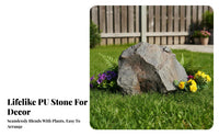 PU Simulation Stone Textured Foam Landscape Rock Versatile Decoration Fake Foam Rock for Event Planners, Stage Setting, Photography Studio