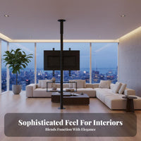Floor-to-Ceiling Rotating Media Pole 360° Rotation Living Room Furniture