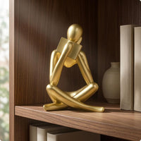 Reading Figurine Pedestal Base Book Figurine Resin for Desk