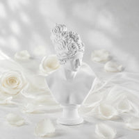 Resin Bust Figurine Handcrafted Look Deity Bust Minimalist Art Display Sculpture for Art Classroom