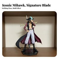 Swordsman Figure with Cross Sword Collector's Item Anime Swordsman Figurine Highly Detailed PVC Anime Figure for Collectors, Men, Office Desk, Bedroom