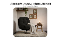 Compact Design Tufted Swivel Armchair Modern Aesthetic Living Room Seating Ergonomic Backrest Accent Chair Comfy Upholstery for Young People, Home Decorators, Balcony, Bedroom, Small Apartment, Reading Nook