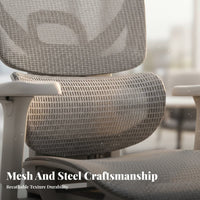Ergonomic Computer Chair Adjustable Height Rolling Mesh Seat Rocking Function