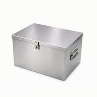 Stainless Steel Storage Box Compact Hardware Box with Latch for Garage