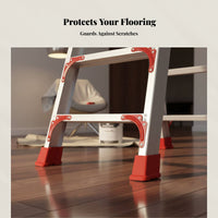 4 Pieces Ladder Foot Protector Ribbed Ladder Feet Protector Non-Slip Hardware for Home Repairs, Workshop