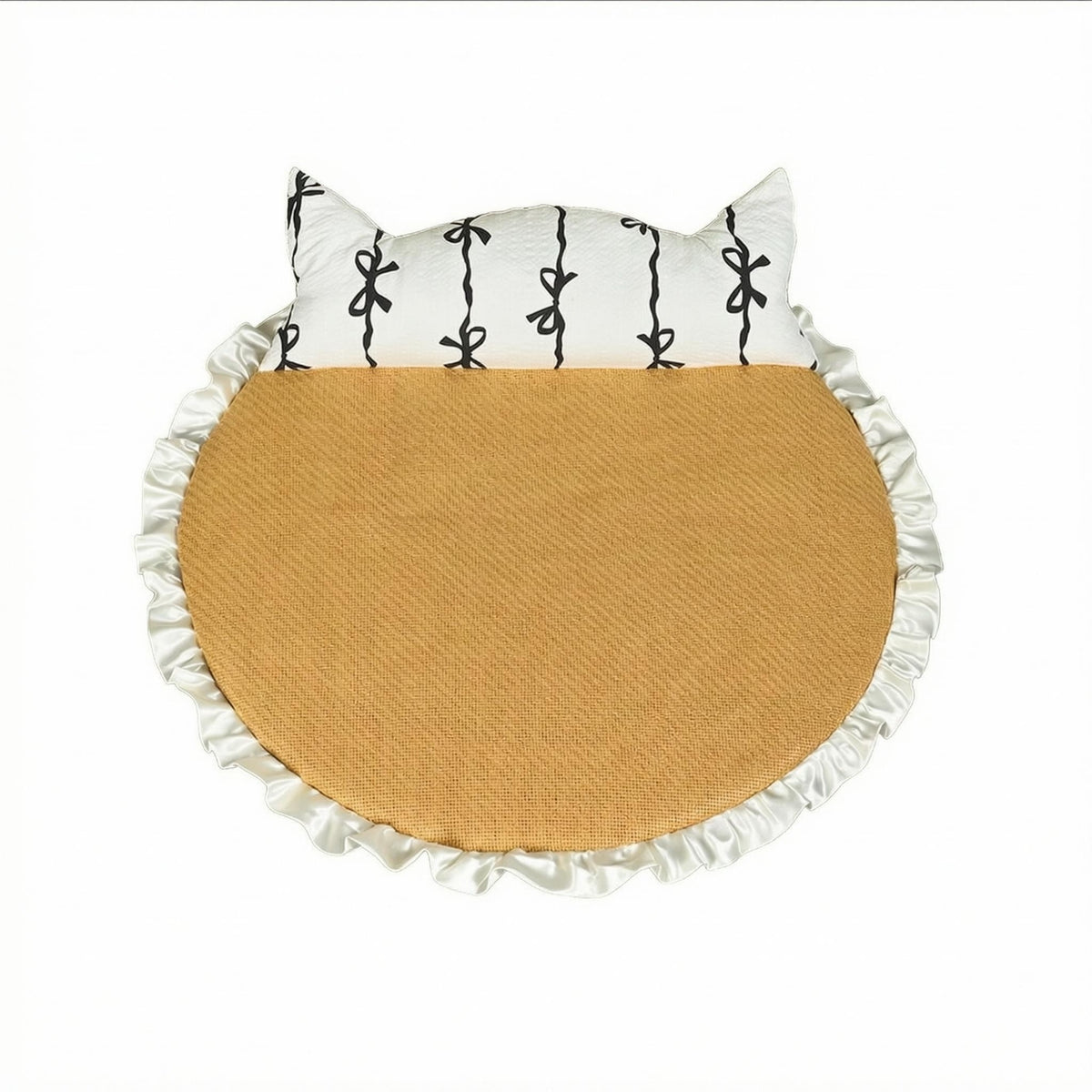 Cooling Feline Bed Low-Profile Pet Bedding Soft