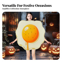 Fried eggs Costume Sponge Material Fried eggs Outfit Breakfast Food Costume for , Adults, Halloween, Stage Performance, Masquerade