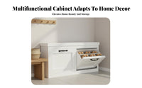 Modern Shoe Storage Unit Engineered Steel Shoe Rack Space-saving Tip-out Drawers Large Capacity Cabinet Suitable for Apartment Dwellers Homeowners Entryway Small Areas