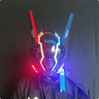 Cyber-Aesthetic Face Guard Helmet With | Futuristic, Full-facial covering, for Cosplay