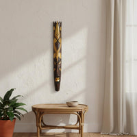 Hand Painted Wooden Sculpture Solid Wood Carved Sculpture Wall Hanging Gift Interior Decoration for Restaurant