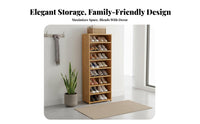 Space-Saving Tall Narrow Shoe Rack Sturdy Construction Narrow Shoe Unit Easy Assembly Dustproof Design for Apartment Dwellers, Homeowners, Families, Entryway, Hallway, Bedroom, Corner
