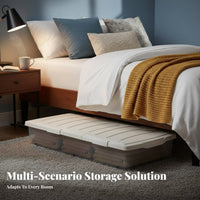 Underbed Storage Box Large Capacity Under Bed Storage Container Stackable Rolling Underbed Container for Students, Closet, Dorm Room