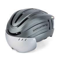 PROMEND Cycling Helmet with Magnetic Visor and USB Rechargeable Warning Light