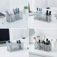 Desk Organizer with Compartments Practical Mesh Desk Organizer Multi-Function