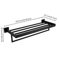 Matte black rustproof towel bar