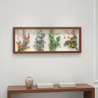 Plum Lily Bamboo Chrysanthemum Art Artisanal Look for Tea Room, Gift Giving