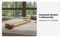Handmade Bamboo Slide Whistle Easy to Adjust Tone Bird Sound Whistle Portable for Children, Educational, Outdoor, Party