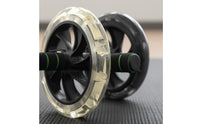 Fitness Wheel Black Frame Abdominal Portable Fitness Equipment for Home Gym