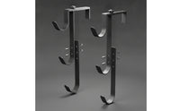 2 Pieces Easy to Install Fence Hanger with Adjustable Clamp Multi-Purpose Triple Hook Hanger Space-Saving Tool Holder Heavy Duty for Gardeners, Outdoor Patio, Backyard Garden