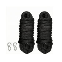 2 Pieces Heavy-Duty Nylon Dock Line with Eye Loop Abrasion-Resistant Boat Rope with Snap Hook Long-Lasting Dock Line with Loop High Strength for Boaters