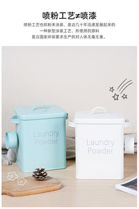 Metal Storage Bucket with Flip Lid for Kitchen Organization