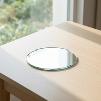 DIY Round Flat Glass Mirror, 1mm Thick, Non-Magnifying, Unframed Mini Mirror Lens
