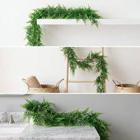 1.8m Artificial Eucalyptus Garland Vine, Faux Eucalyptus Leaves for Wedding Arch Decoration, Greenery Persian Grass Vine