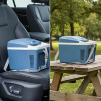 Portable Car Refrigerator Compact 12V Car Fridge Space Saving Mini Fridge with Carry Strap for Travelers, Students, Office