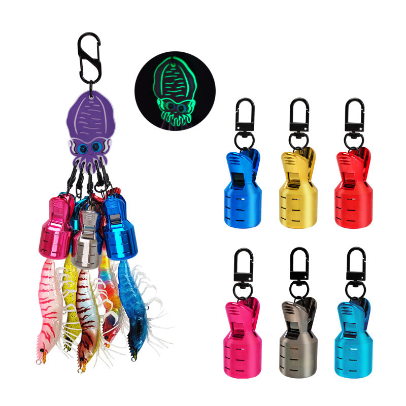 Ilure Wood Shrimp Hook Cover Set with Carabiner, Size M, ABS