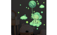 Luminous Starry Pachyderm Bodies Wall Decal Removable Glow in the Dark Elephant Wall Stickers Home Decor Decoration for Kids, Young Children