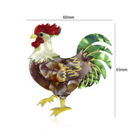 Cock Brooch Funny Chicken Cock Brooch Eye-Catching for Denim Jackets