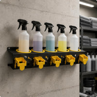 5 Hole Bottle Holder Iron Polish Bottle Holder Wear Resistant for Garage
