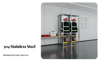 Firefighter Gear Rack Heavy Duty Stainless Steel Turnout Gear Rack Fire Station Locker for Firefighters, First Responders