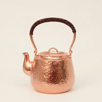 Hammered Copper Tea Kettle Compact Hammered Kettle Traditional Vessel for Collectors