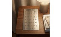 Braille Learning Board Rounded Corners Braille Practice Board Educational Tool Silver Beginner-Friendly