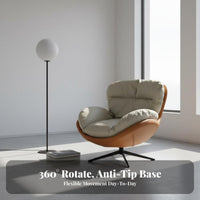 rotate enveloping seat Chair Modern Minimalist rotate Barrel Chair Ergonomic Shape Oversized for Homeowners, Bedroom